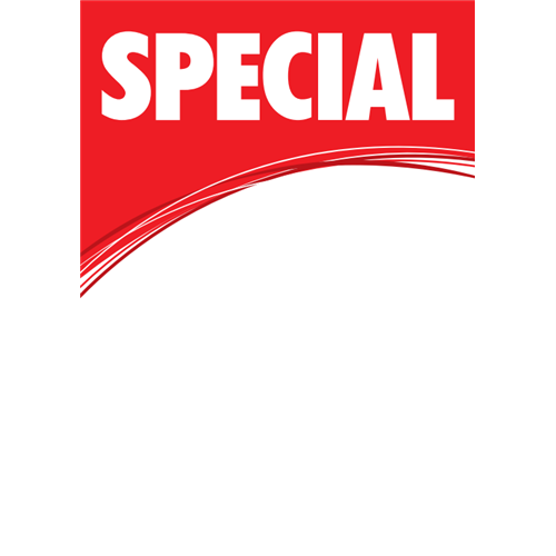 Price Ticket Special Red White A4